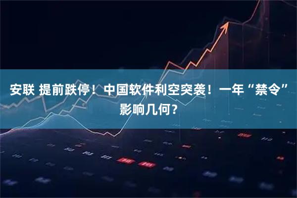 安联 提前跌停！中国软件利空突袭！一年“禁令”影响几何？