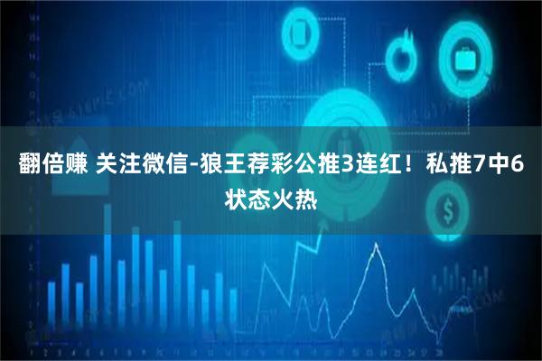 翻倍赚 关注微信-狼王荐彩公推3连红！私推7中6状态火热